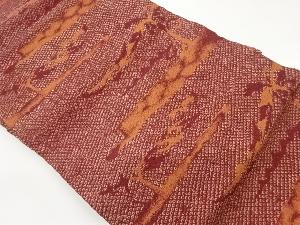 抽象横段に鹿の子模様名古屋帯